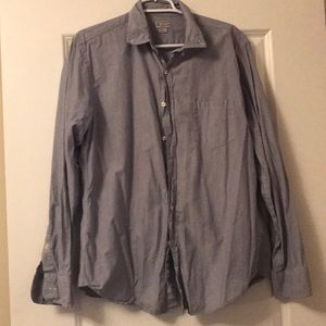 J Crew Blue Pinstripe Button Down - large